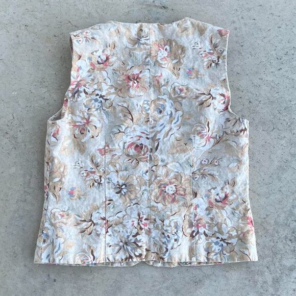 Vintage Talbots 100% Linen Vest Tank Top Shirt Women's Small - Picture 6 of 6